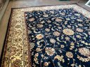 Navy Blue And Gold Oriental Rug