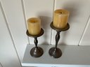(2) Pottery Barn Candleholders