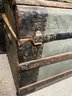 Antique Wood And Metal Dome Trunk