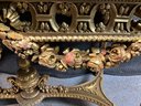 French Style Marble Top Carved Giltwood Center Table