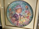 Edna Hibel 'Flower Girl Of Provence' Commemorative Framed Plate