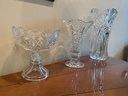 Grouping Of Crystal Vases Incl. Pedestal Bowl