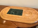 Wood And Marble Cheese Serving Board
