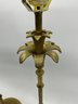 Brass Palm Tree Tabletop Lamps