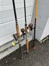 Grouping Of Vintage Fishing Rods And Reels
