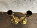 Pair Of Vintage Brass Twist Candlesticks