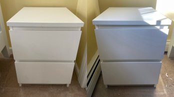 Pair Of IKEA White Bedside Tables