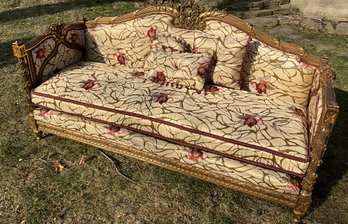 French Style Carved Giltwood Sofa