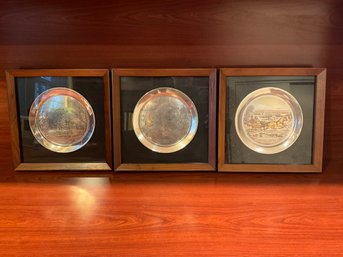 Currier & Ives Framed Plates