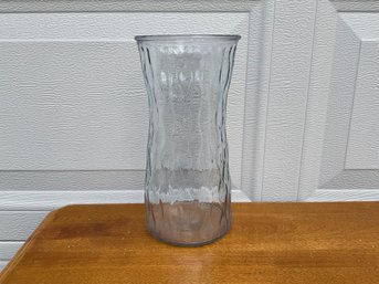 Textured Glass Flower Vase