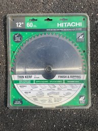 Hitachi 12 Inch 60 Tooth Miter And Table Saw Finish And Ripping Blade