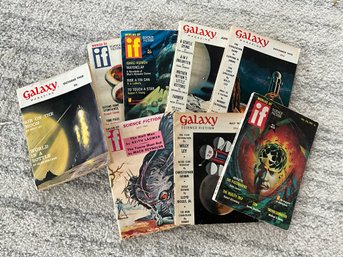 Grouping Of Galaxy Sci-fi & Worlds Of If Magazines