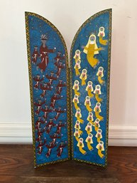 Decorative Folk Art Religious Screen