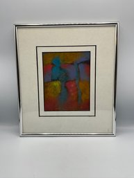 Edin Morales Framed Pastel, Signed