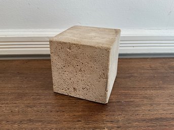 Mid Century Italian Travertine Block