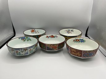 Grouping Of Chinese Floral Bowls