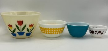 Assembled Set Of Vintage Mixing Bowls