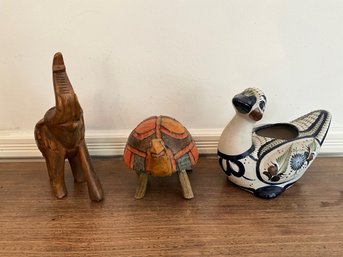 Grouping Of Hand-crafted Animal Figures