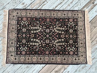 Hand-knotted Turkish Wool Cotton Floral Area Rug