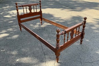 Ethan Allen Solid Cherry TWIN Size Bed (1 Of 2)