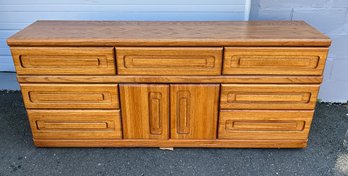 Mid-Century Seven-drawer Oak Dresser