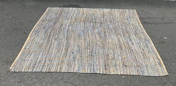 Woven Jute And Blue Jean Area Rug