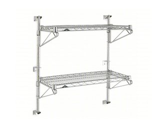 Inter-metro Two-tier Wire Wall Mount Shelves