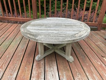 Round Teak Side Table