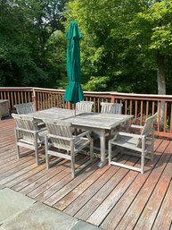 Teak Patio Table And Chairs Incl. Umbrella