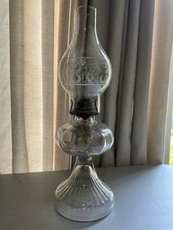 Vintage Glass Oil Lamp