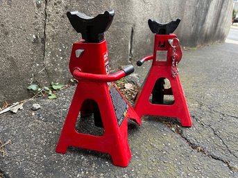 (2) Big Red Car Jacks