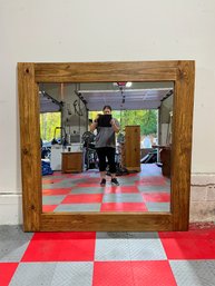 Large Pine Plank Entrance Mirror