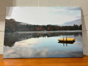 Picturesque Lake Scene Print On Canvas