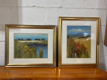 (2) Framed Paintings Under Glass, George Spence