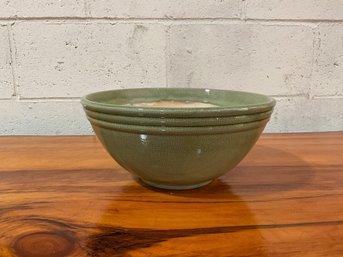 Light Green Crackle Glazed Bowl
