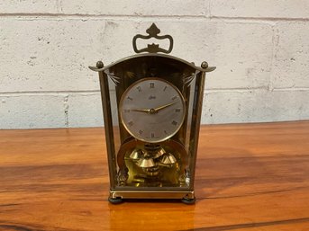Vintage Schatz Brass Clock, Made In Germany