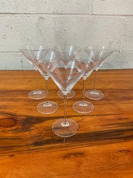(6) Stemmed Martini Glasses