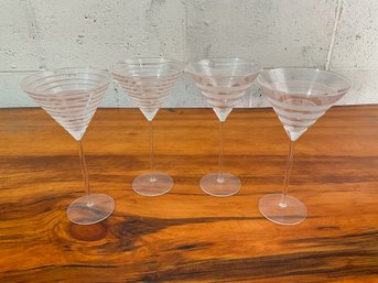 (4) Salviati Stemmed Martini Glasses
