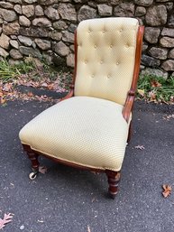 Antique Upholstered Slipper Chair
