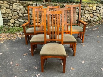 Mission Style Oak Dining Chairs