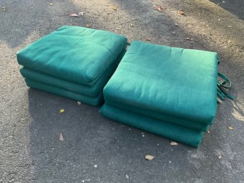 Grouping Of Green Outdoor Chair Cushions