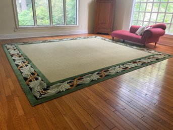 14 X 13 Machine Made Carpet With Large Border Trim (1 Of 2)