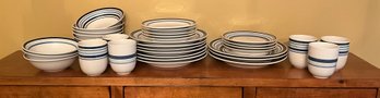 Grouping Of Blue And White Plates, Cups And Bowls