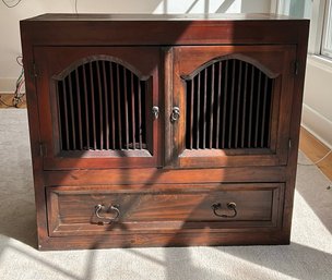 Wood And Metal Cabinet