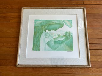 Rodolfo Morales 'Manos Verdes' Lithograph, Signed