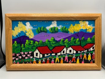 Vintage Framed South American Folk Art