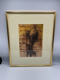 Francisco Auyon Guatemala, 1968 Framed Watercolor