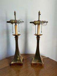 Mid-Century Brass Table Lamps