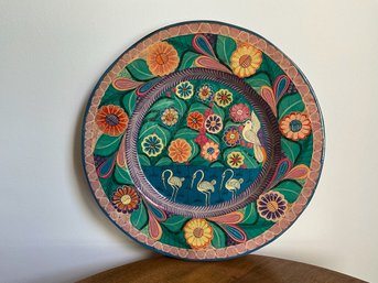 Mexican Folk Art Terracotta Charger