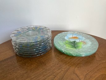 Grouping Of Painted Glass Plates